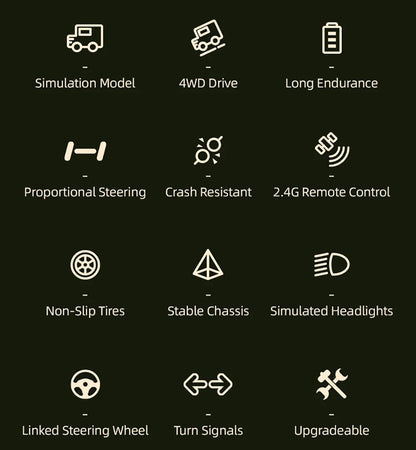 JJRC C8815 RC Car 1/10 WILLYS 1941 4WD RTR RC Crawler 2.4G Remote Control Car Off-road Climbing Military RC Truck Toys Gift