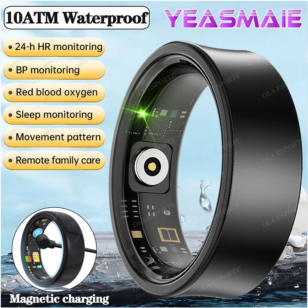Smart Ring For Women 5ATM&IP68 Waterproof Rings Man Health Monitoring Heart Rate Sleep Monitor Sport Tracker Smartring 2025 New