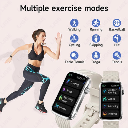 1.47inch Smart Watch Men Women Smart Bracelet Heart Rate Step Count Sports Health Monitoring Waterproof Men's Sports Smart Watch