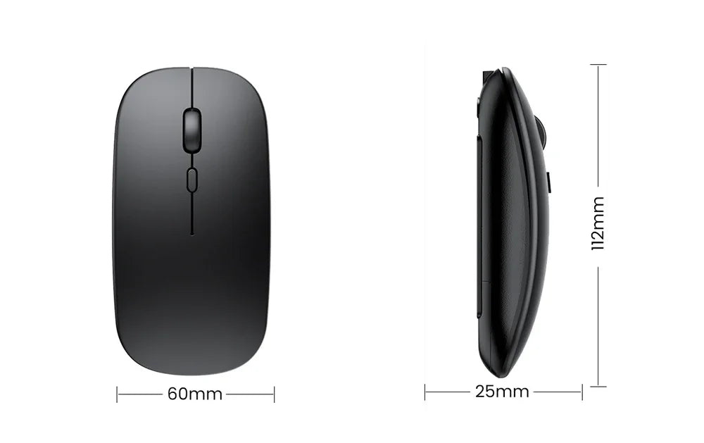 Wireless Mouse Bluetooth-Compatible Gaming Mouse (Dual Mode:BT+2.4Ghz) Ergonomic Rechargeable Mice for PC/Laptop/Macbook  ﻿
