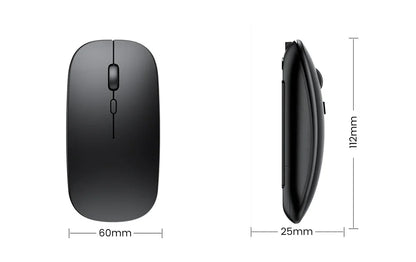 Wireless Mouse Bluetooth-Compatible Gaming Mouse (Dual Mode:BT+2.4Ghz) Ergonomic Rechargeable Mice for PC/Laptop/Macbook  ﻿