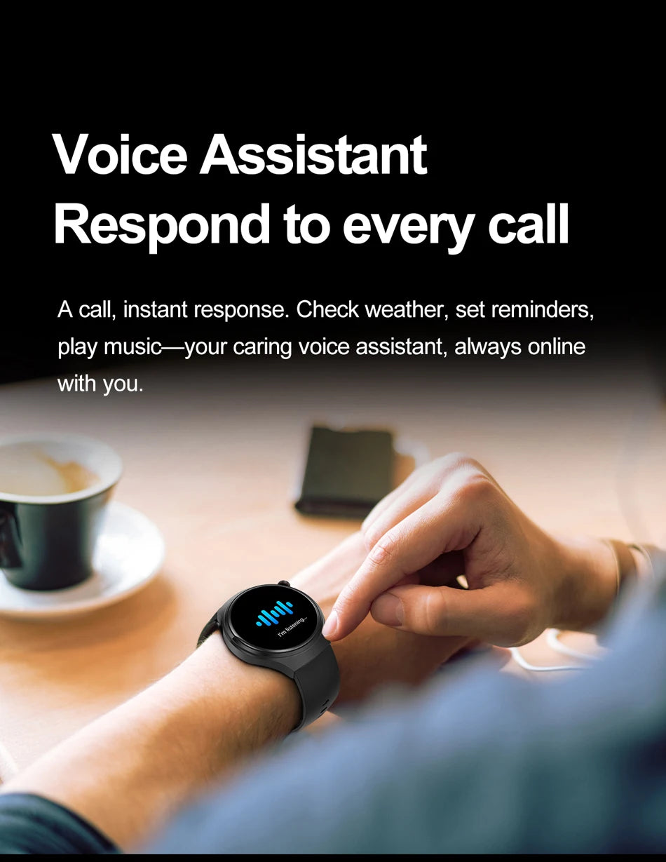 2025 New Watch 4 New Bluetooth Call Smartwatches Men 150+ Sports Mode Health Monitoring AI Voice Assistant Smart Watch IOS