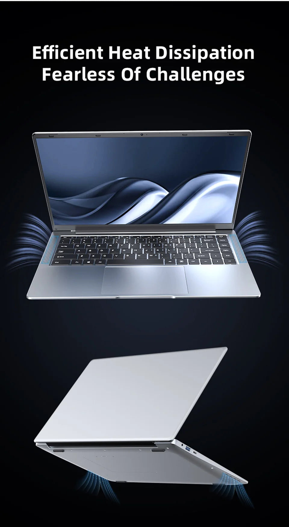 Laptop Computer Windows 11 Pro Intel Atom A3950 2025 Notebook PC 12GB RAM 512GB 1TB 2TB SSD 1920*1080P Office Study Computer