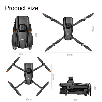 V198GPS Drone 8K Profesional HD Camera ESC Brushless Obstacle Avoidance Aerial Optical Foldable Quadcopter Mini Dron