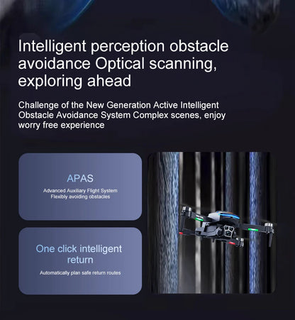 S2 Drone 8k Professional Hd Dual Camera Obstacle Avoidance Foldable Quadcopter Drone With Screen Remote Control New