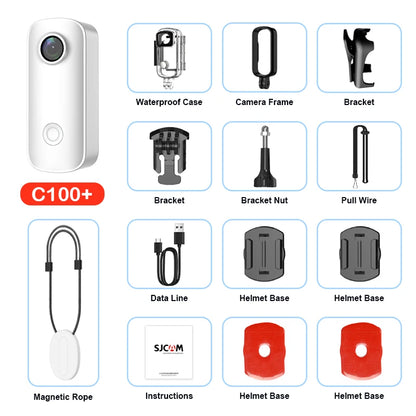 SJCAM C100 / C100Plus Mini Thumb Camera 1080P30FPS / 4K30FPS H.265 12MP 2.4G WiFi 30M Waterproof Case Action Sport DV Camcorder