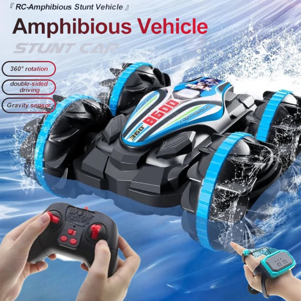 Amphibious RC Car Remote Control Stunt Car Vehicle Double-sided Flip Driving Drift Rc Cars Outdoor Toys for Boys Children's Gift