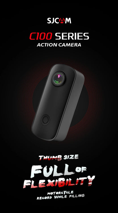SJCAM C100 / C100Plus Mini Thumb Camera 1080P30FPS / 4K30FPS H.265 12MP 2.4G WiFi 30M Waterproof Case Action Sport DV Camcorder