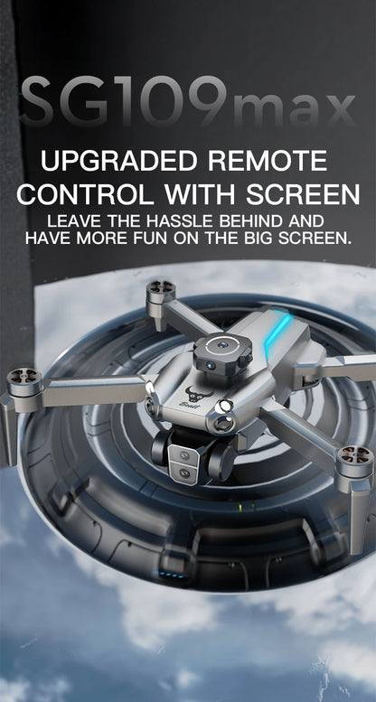 Professional SG109 MAX GPS Drone 8K Camera Aerial FPV Brush Avoiding Obstacle with Large Screen Remote Control Folding Dron