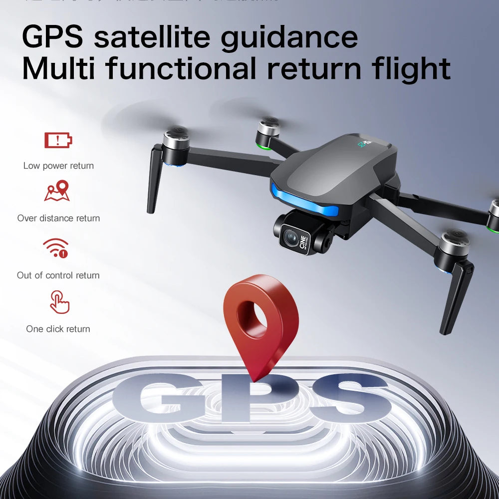 S-X1 GPS Drone Professional 3-Axis Gimbal 5G WIFI 4K Camera RC FPV Drone with Screen 5KM Digital Image Transmission Aerial UAV
