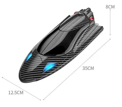 Remote Control Off-Road Boat Model Eddy Current Jet high-Speed Remote Control Speedboat 15-20km/hH156 with Lights Off-Road Speed