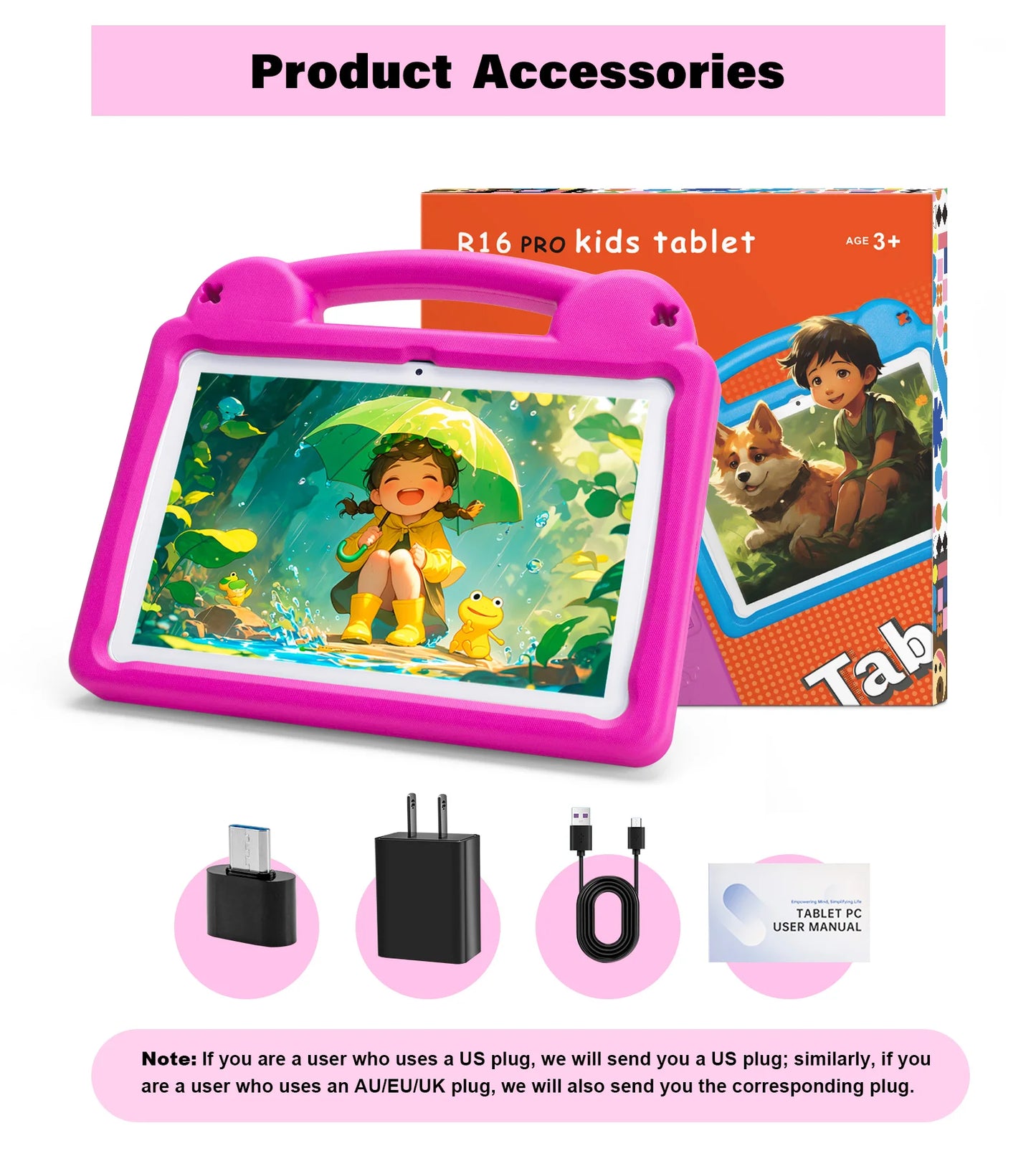 ANRY Kids Tablet 10.1inch Tablet Android 15 8GB(4+4 Expand) RAM 64GB ROM with Octa-Core 5000mAh Tablette 2025 Children's Gifts