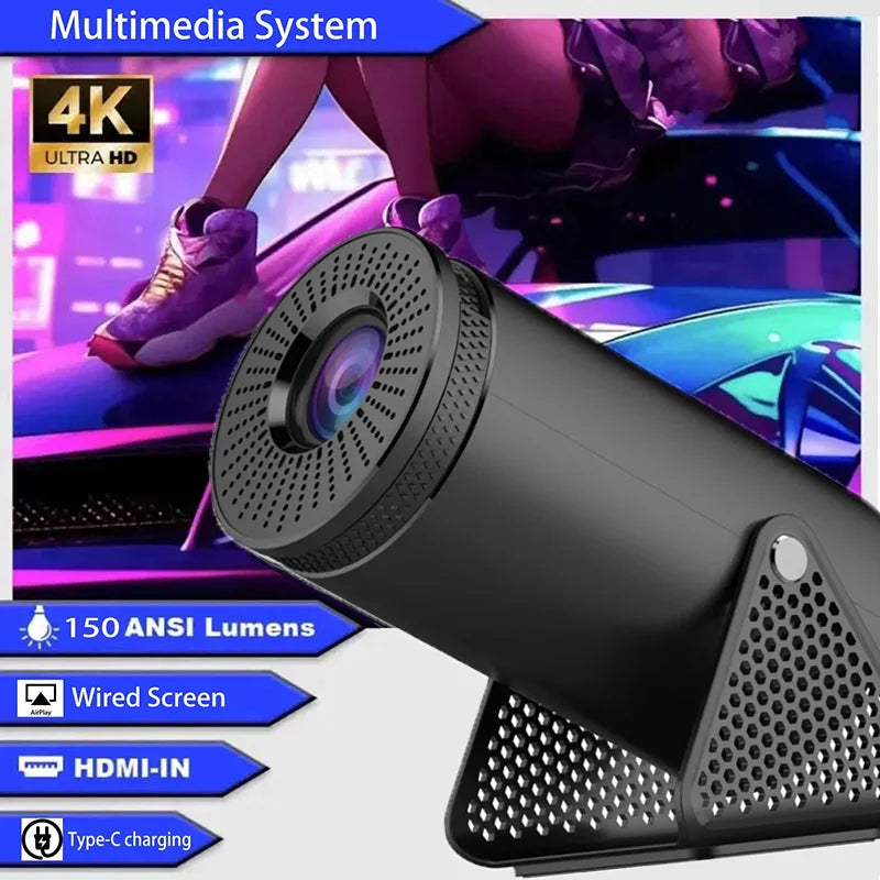 4K Projector H300 Android 11 Portable RK3326 Quad Core BT5.0 1280*720P Home Cinema Dual Wifi6 120ANSI Outdoor Projetor