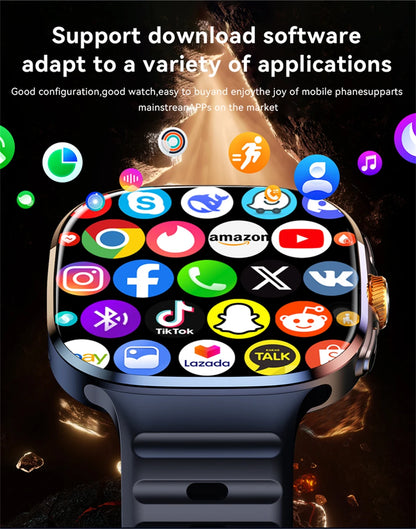 5G/4G Full Network Smart Watch 2.40 inch Big Screen HD Video Call 8GB+128GB RAM 2100mAh Google Play WIFI GPS Sim Card Smartwatch