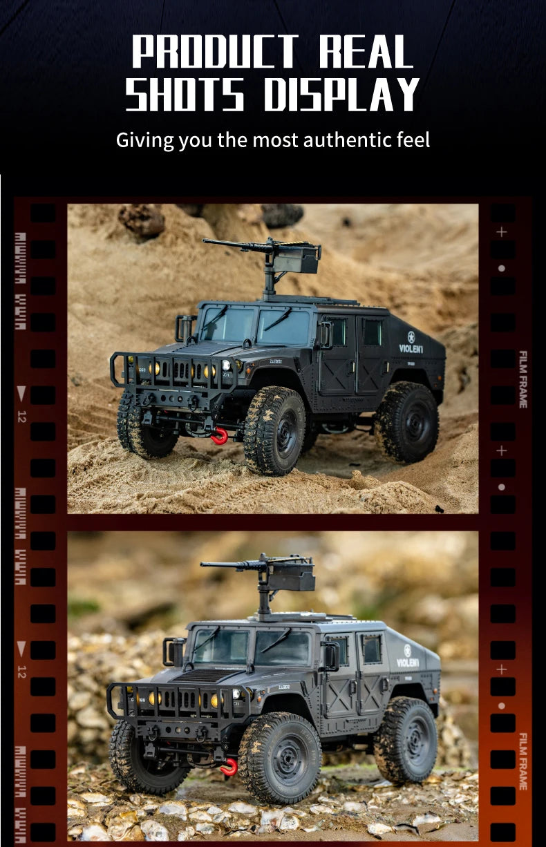 JJRC C8835 RC Car Simulation 4x4 All-terrain 2.4G Remote Control Car Off-road Climbing Electric Truck with LED Light RC Toy Gift