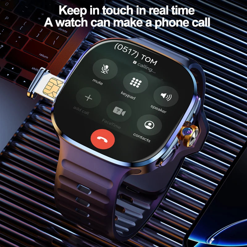 5G/4G Full Network Smart Watch 2.40 inch Big Screen HD Video Call 8GB+128GB RAM 2100mAh Google Play WIFI GPS Sim Card Smartwatch
