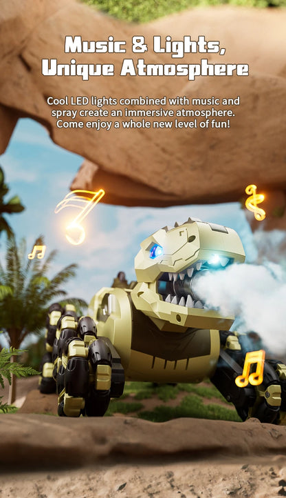 Y12 New Remote Control Dinosaur Stunt Car RC Drift Car Spray Mist Articulated Arms Transforming 8WD Off-Road Vehicle Toy for Kid