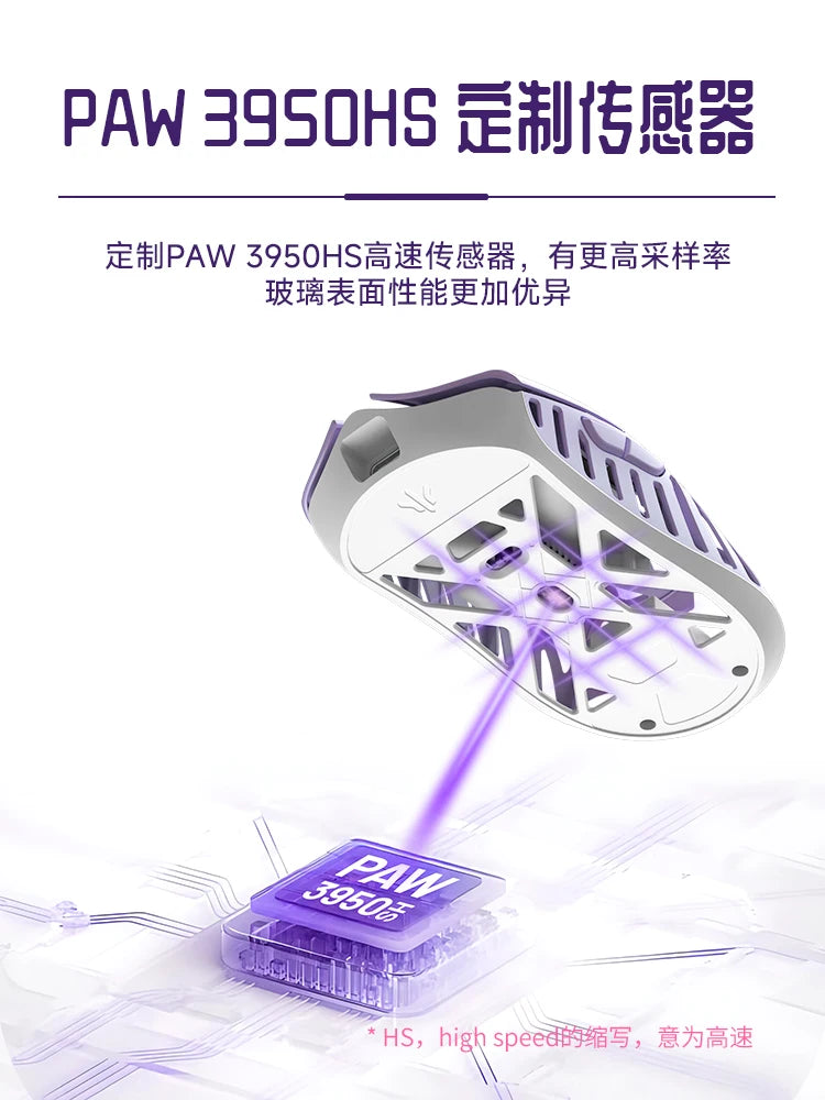 Wlmouse Mini Pro Mouse Beast X Mini Pro Mouse Magnesium Alloy Mouse Cute Lightweight Wireless Game Mouse (No holes)