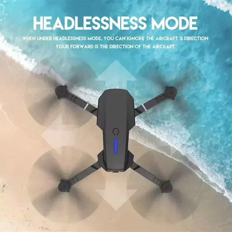 2025 E88 Professional Wide Angle RC Dron HD 4K Camera Mode Foldable Helicopter Aircraft Quadcopter Drone Kid Gift Toys ﻿