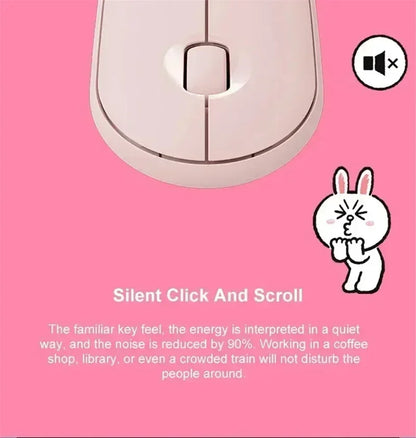 Logitech M350 Bear&Rabbit Wireless Mouse Cute Design Multiple Color Options Ergonomic Design Reduces Hand Fatigue