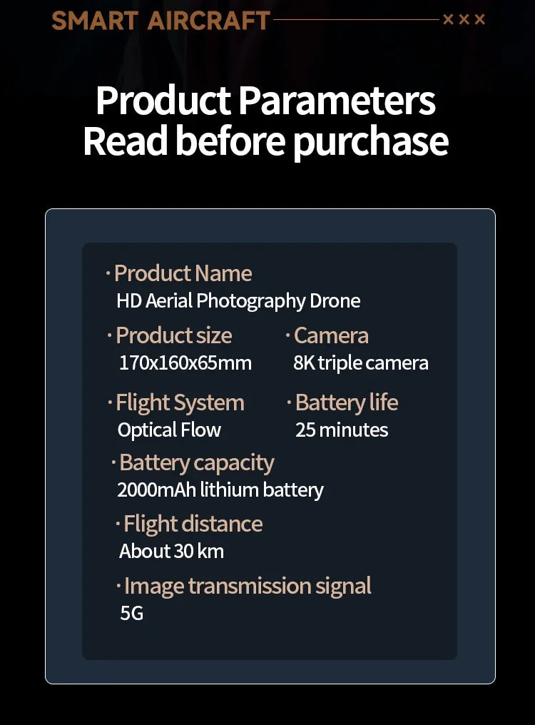 Xiaomi M5 Drone Professional Three Camera 360° Obstacle Avoidance Photography Optical Flow Positioning Brushless Security Drone