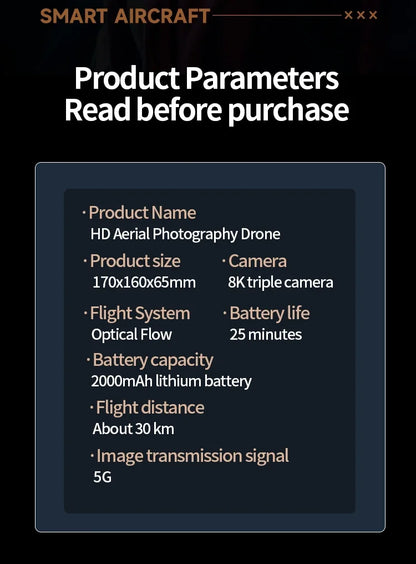 Xiaomi M5 Drone Professional Three Camera 360° Obstacle Avoidance Photography Optical Flow Positioning Brushless Security Drone