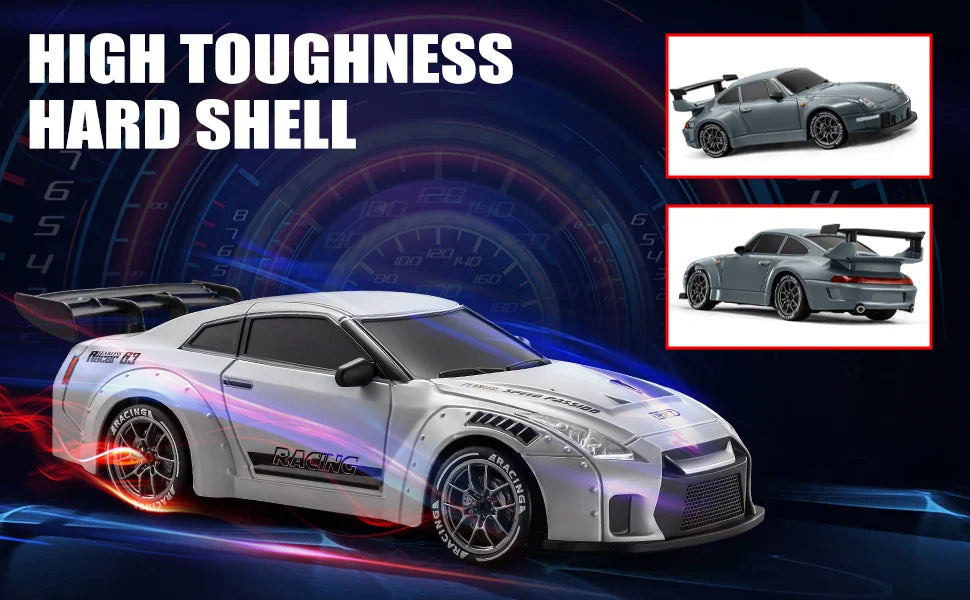 RC Cars 1:24 Remote Control Car 20KM/H 4WD High Speed RC Drift Car with LED Lights Extra Drifting Tires Vehicles for Adults Kids