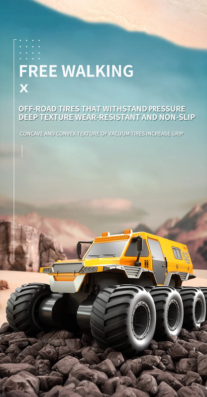  JJRC Q137 8x8 2.4G Remote Control Car 8wd Off-road Amphibious Stunt Vehicle 8-Wheel Speed Racing Truck Waterproof Crawler Toys