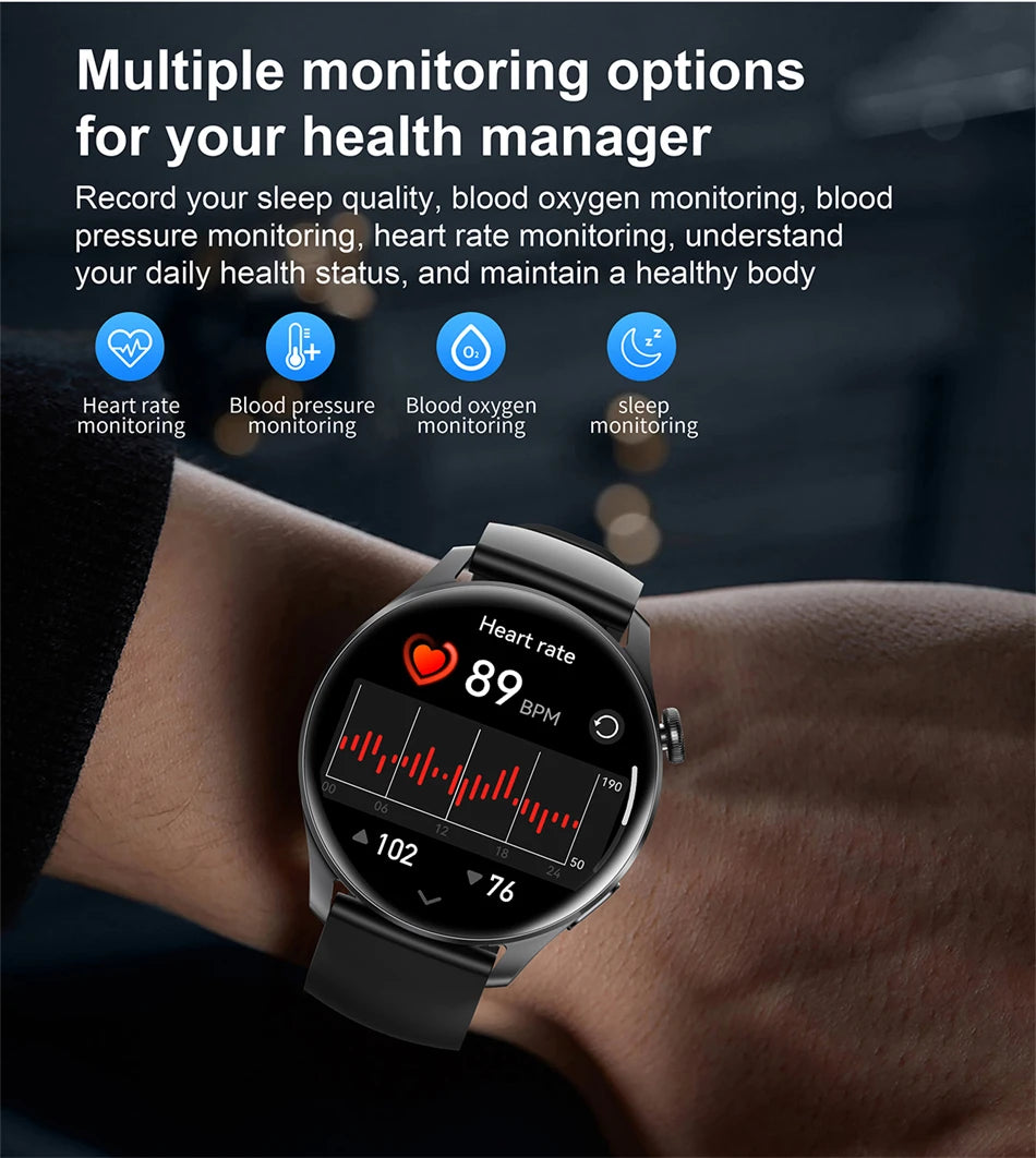 2025 New Watch 3 Smart Watch Men 1.53 Inch HD Screen GPS Fitness tracker Bluetooth Call Health IP67 Waterproof Smartwatch Man