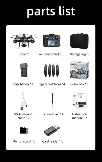 KY102 Drone 4K Remote Control Wizard with Screen Brushless Motor Optical Streaming Electric Lens HD Aerial Photography rc dron