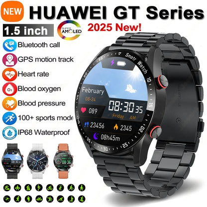 Men's Full Touch Screen Smartwatch 100+ Sport Modes Heart Rate ECG+PPG Monitoring Watch GT Series Bluetooth Call Smart Watch