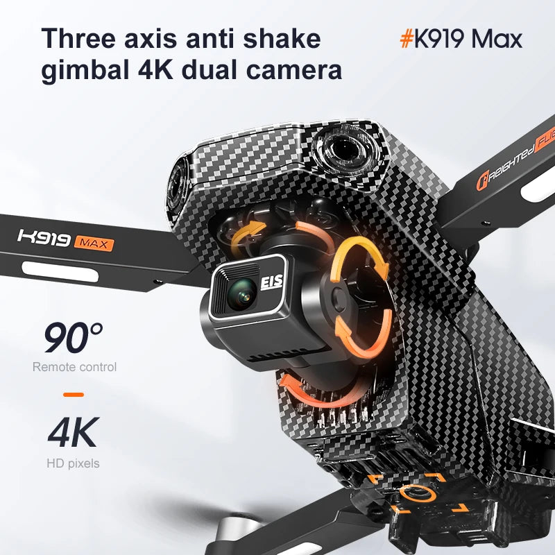 New K918 Drone GPS 8K Professional HD 360° Dual Cameras 5G WIFI Brushless Motors Obstacle Avoidance Foldable Quadcopter