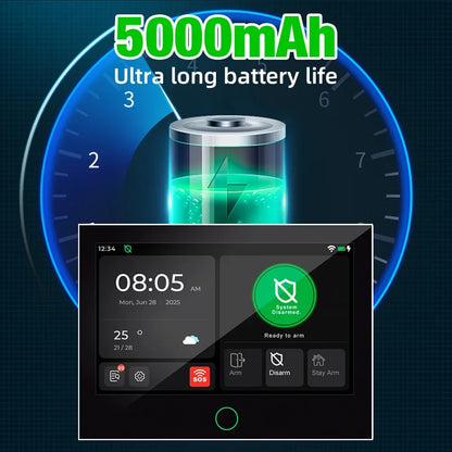 KERUI G70 4G Alarm Security System 7-inch Large IPS Touch Screen Home Alarm for House Security Protection Alexa Tuya Smart APP