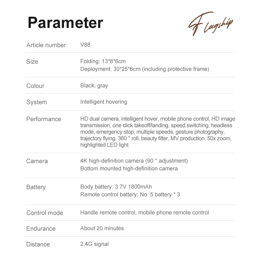 Original V88 Drone 8K Professional Aerial Dual-Camera Omnidirectional Obstacle Avoidance Mini Drone GPS Folding Quadcopter 10km