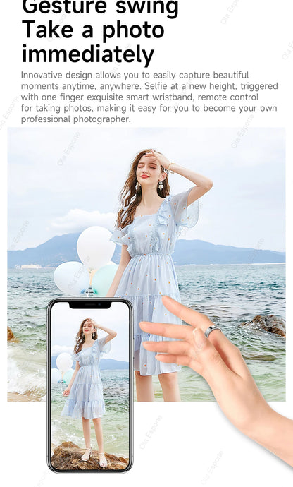 R09 Smart Ring 2025 Gesture control Sleep Health Monitor Bluetooth Rings IP68 Waterproof Sports Modes Smartring Men Women gifts