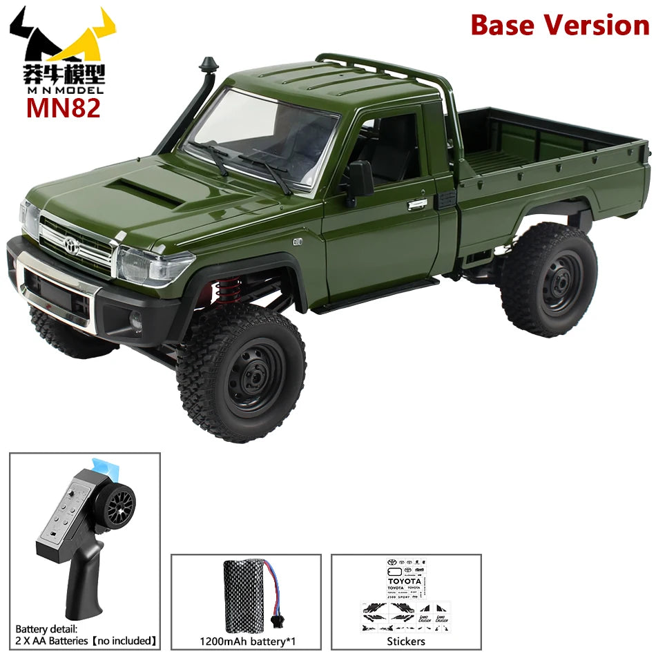 MN MODEL RC 1:12 4x4 Jungle Diving Car Climbing Off-road Wading Vehicle Rock Crawler Shovel Tool Box Truck Toy for Adult Gift