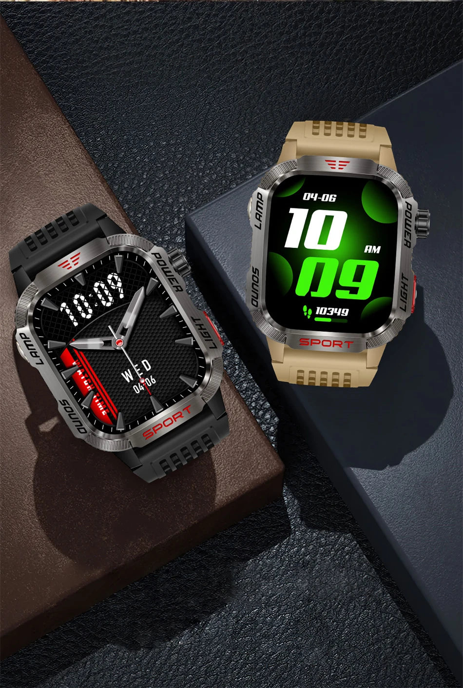 2025 New Military Outdoor Smart Watch Men's GPS Flashlight Bluetooth Call 2.01" AMOLED Screen 3ATM Waterproof Sports Smartwatch