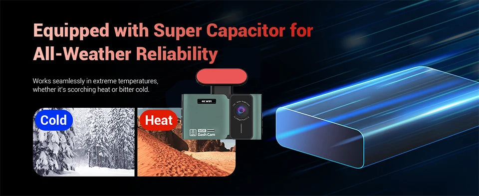 Dash Cam 4K Ultra High Definition Support Speed Real Display Loop Recording Optional 2.5K Rear Camera Driving Recorder