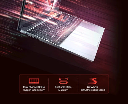 CARBAYTA AMD Ryzen 7 2700U Laptop - 36GB RAM 2TB SSD Metal Body Bluetooth Windows 11 pro Gaming IPS Portable Computer