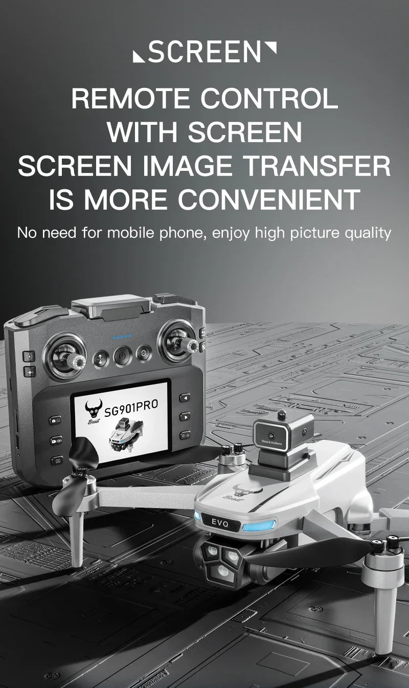 Drone 8K Professional GPS HD Camera Drones 5G WIFI FPV Video 4k UAV 5.9 inch large screen remote control RC Dron SG109 PRO MAX