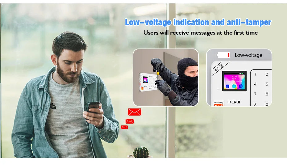 KERUI NEW 4G/WiFi Home Alarm System Tuya Smart Home Sesurity Alarm Wireless Burglary Protection PIR Motion Sensor APP Control