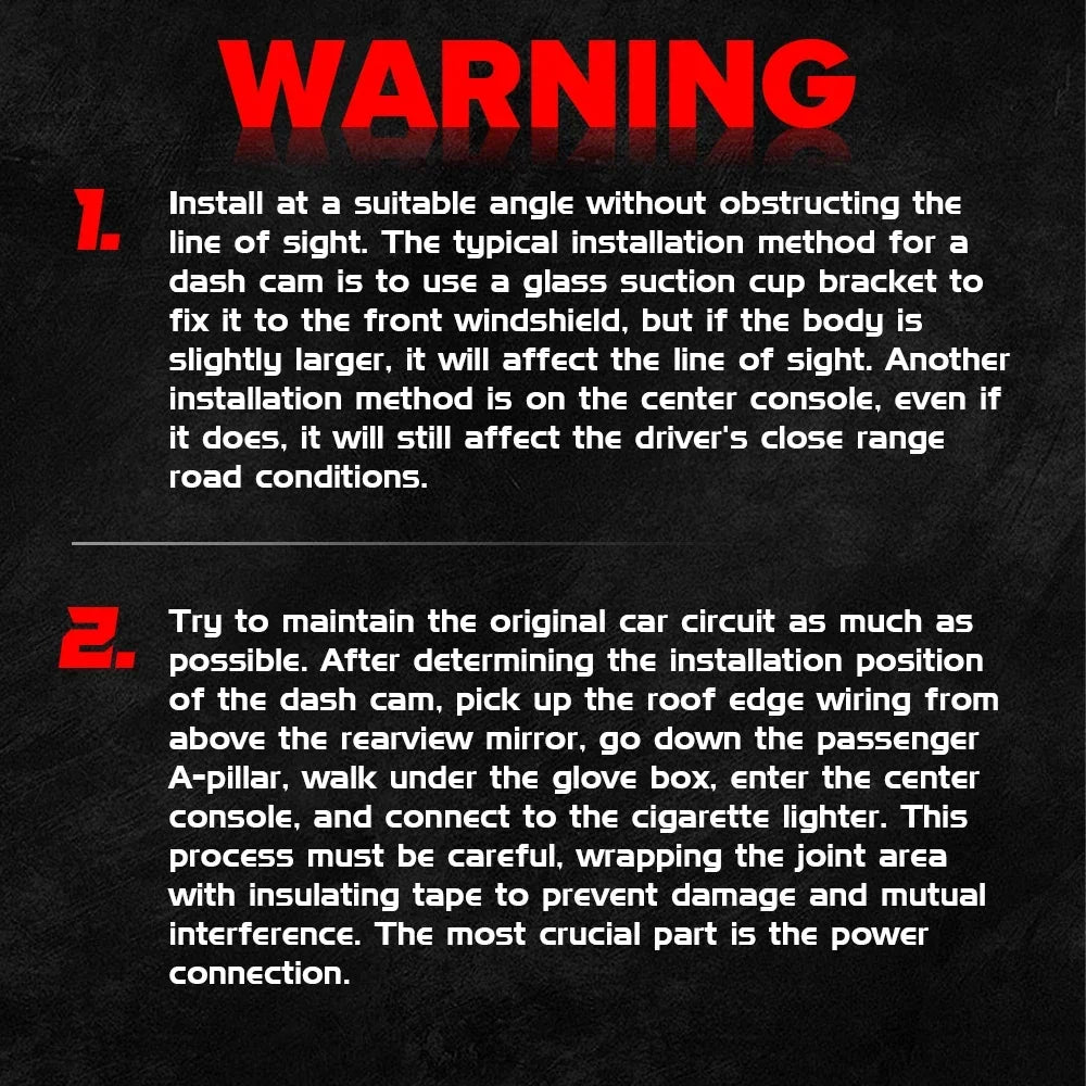 Dash Cam W/ IR Night Vision Loop Recording 3" IPS Screen 360° Rotatable 1080P 4 Camera Front/Rear/Left/Right Cars Driving DVR