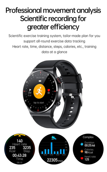 GPS NFC ECG+PPG Business Smart Watch Men Bluetooth Call Health Sleep Monitoring Multiple Sports Mode Waterproof Smartwatch Men