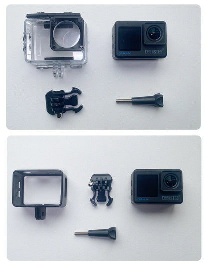 CERASTES Action Camera 5K 4K 60FPS WiFi Anti-shake Dual Screen 170° Wide Angle 30m Waterproof Sport Camera with Remote Control