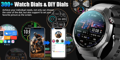 2025 New Smart Watch Men AMOLED Screen GPS Motion trajectory Heart Rate Bluetooth Calls SmartWatch Waterproof
