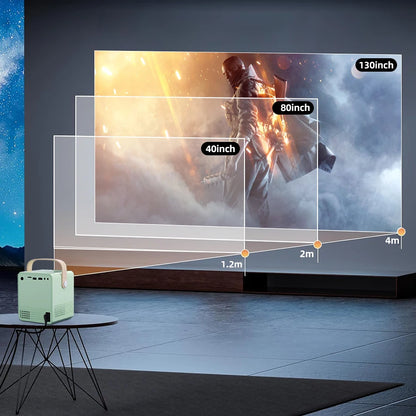 4K Ultra HD Projector, Built in Android System, 5G WiFi Connection to Phone Screen Projection, Compact and Portable, Suitable fo