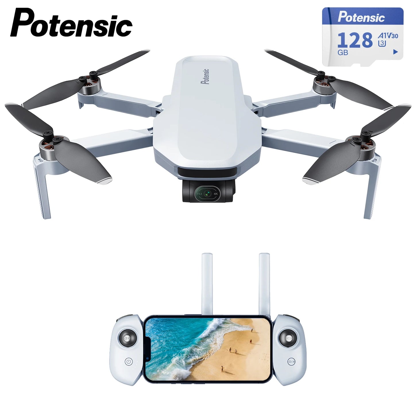 Potensic C0 4K Camera Drone Professional Mini Drone with 3 Axis Gimbal GPS 6KM Brushless RC Toys Quadcopter for Travel Gifts