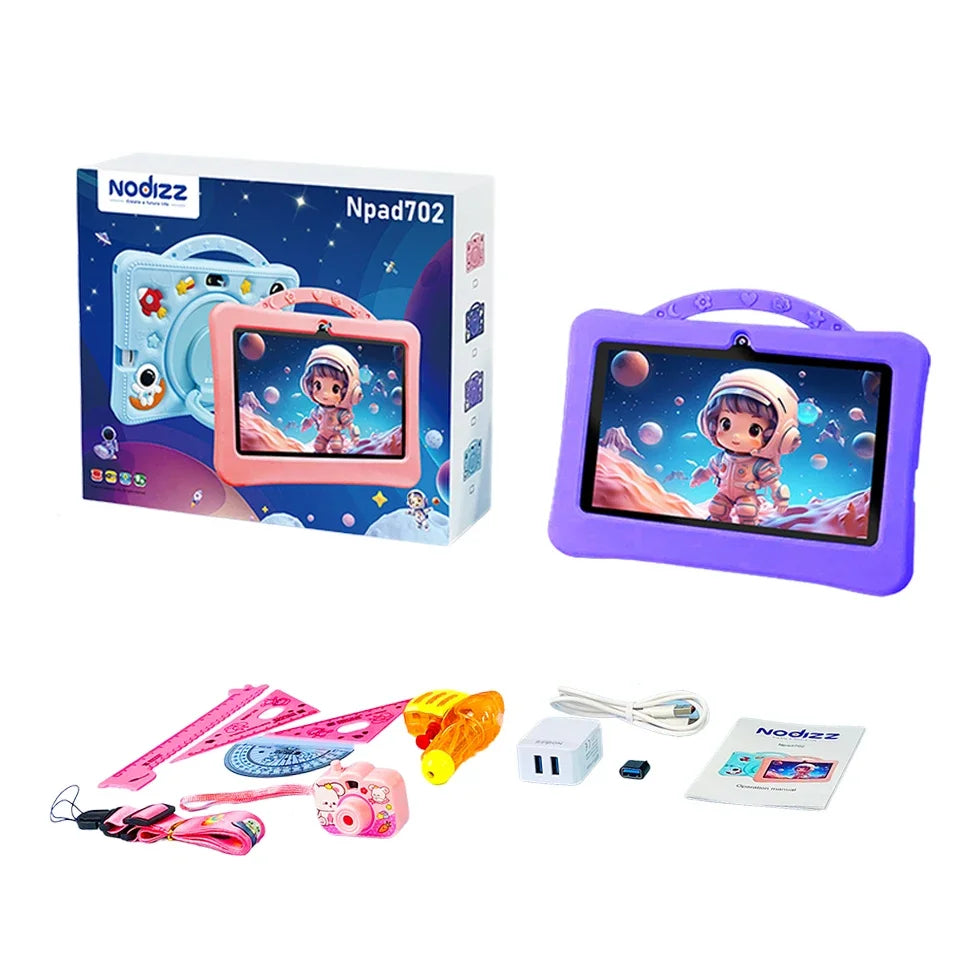 7 Inch Cartoon Pattern Kids Tablet 4+128GB 5G WiFi Learning Education Android 14.0 Tablets with Parent Control Children's Gifts