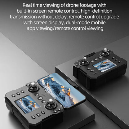 KY102 Drone 4K Remote Control Wizard with Screen Brushless Motor Optical Streaming Electric Lens HD Aerial Photography rc dron