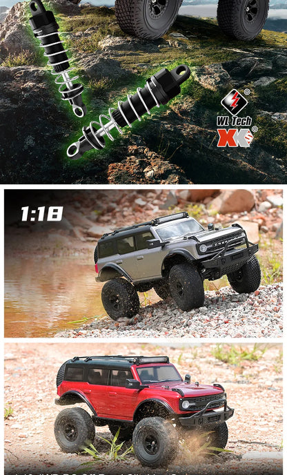 Wltoys New 1:18 Electric Four-Wheel Drive Climbing Car Remote Control Horse Model Toy For Children RC Car Toy